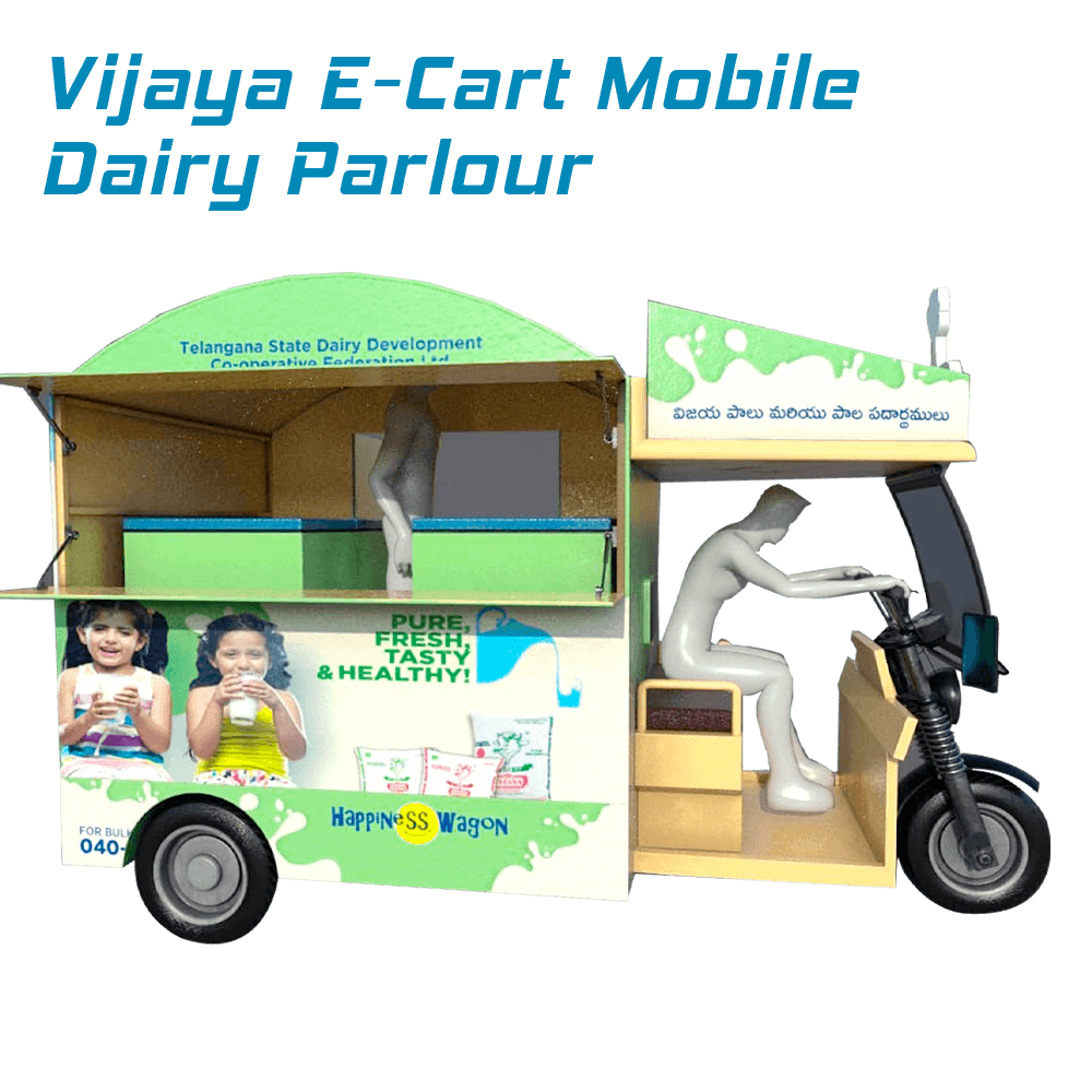 Vijaya dairy launching 1000 e mobile outlets in Hyderabad