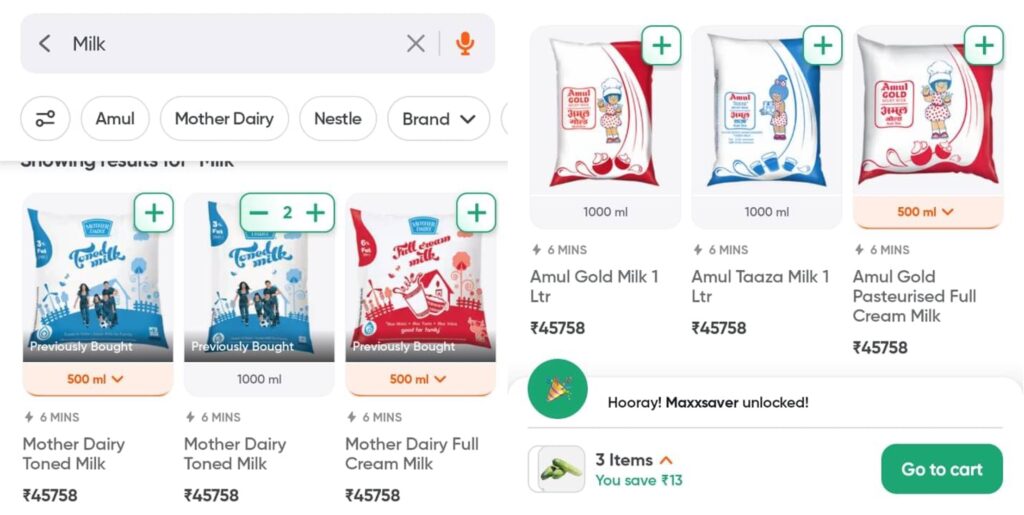 rs 45000 per liter milk on Swiggy dairynews7x7