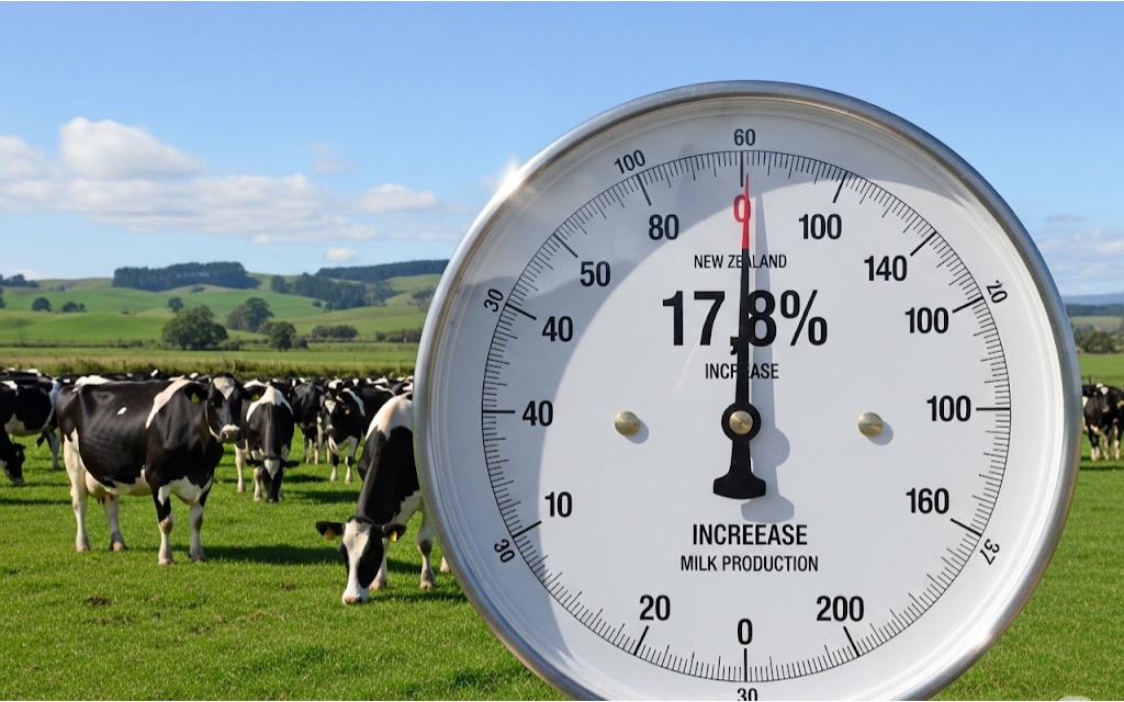 milk production jumps in NZ 17.8% dairynews7x7