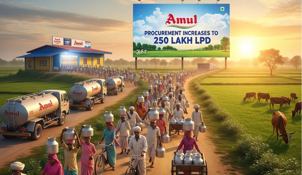 amul procurement 250 lakh lpd dairynews7x7