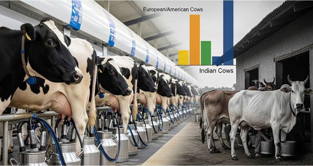 indian cows lags global productivity dairynews7x7