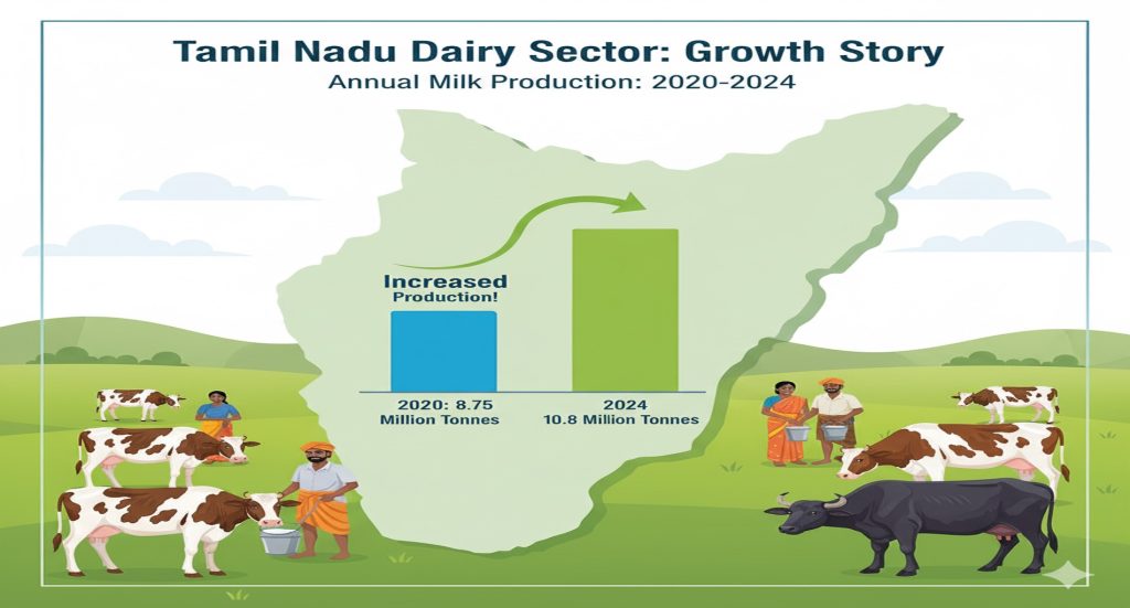 TAMIL NADU MILK PRODUCTION RISE DAIRYNEWS7X7